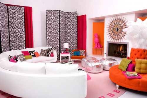 soggiorno design ultra colorato